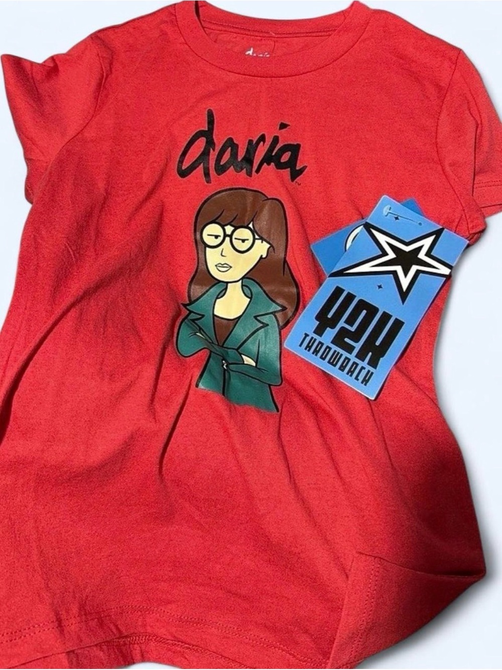 NWT size M MTV Daria Character Graphic Tee Red Short Sleeve graphic tee